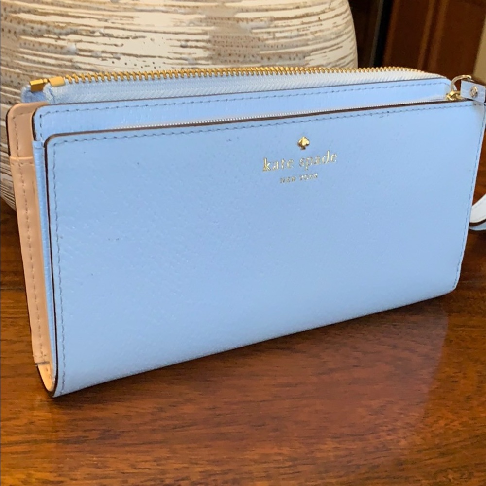 kate spade ♠️ Light Blue Wallet Wristlet